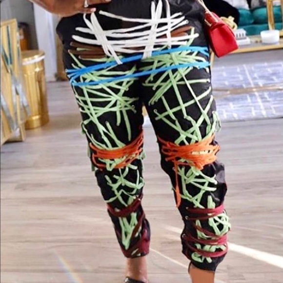 🪢👠Multi-Color Joggers 🪢👠 - Picture 2 of 10